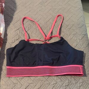 Stylish Navy and Pink Sports Bra